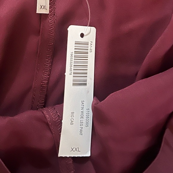 NWT Soma Women's Satin Wide Leg Pajama Pants Big Cab Size XXL - Picture 2 of 6